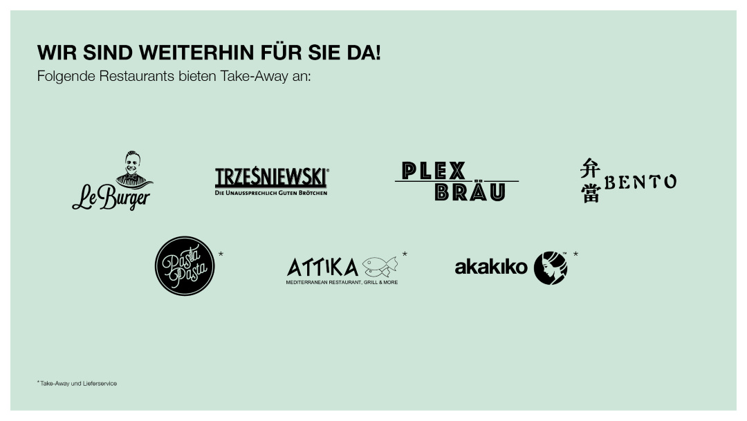 Hunger? Unsere Restaurants bieten Take-Away & Home-Delivery an! Hunger? Unsere Restaurants bieten Take-Away & Home-Delivery an!