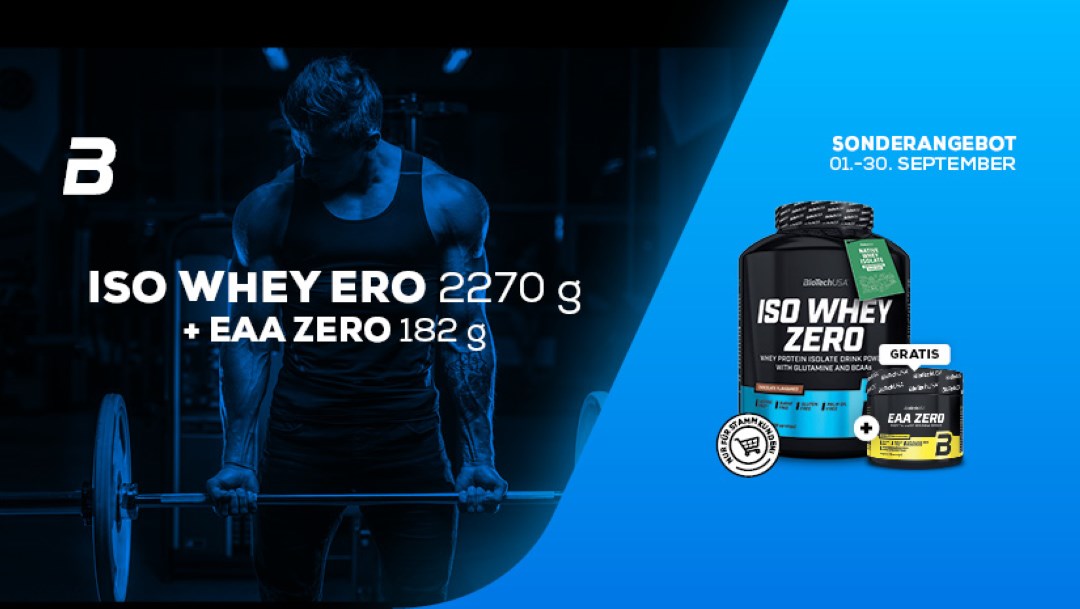 BioTechUSA: ISO WHEY ZERO 2270 g + EAA ZERO 182 g Gratis BioTechUSA: ISO WHEY ZERO 2270 g + EAA ZERO 182 g Gratis