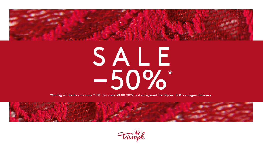 50 % Sale bei Triumph 50 % Sale bei Triumph