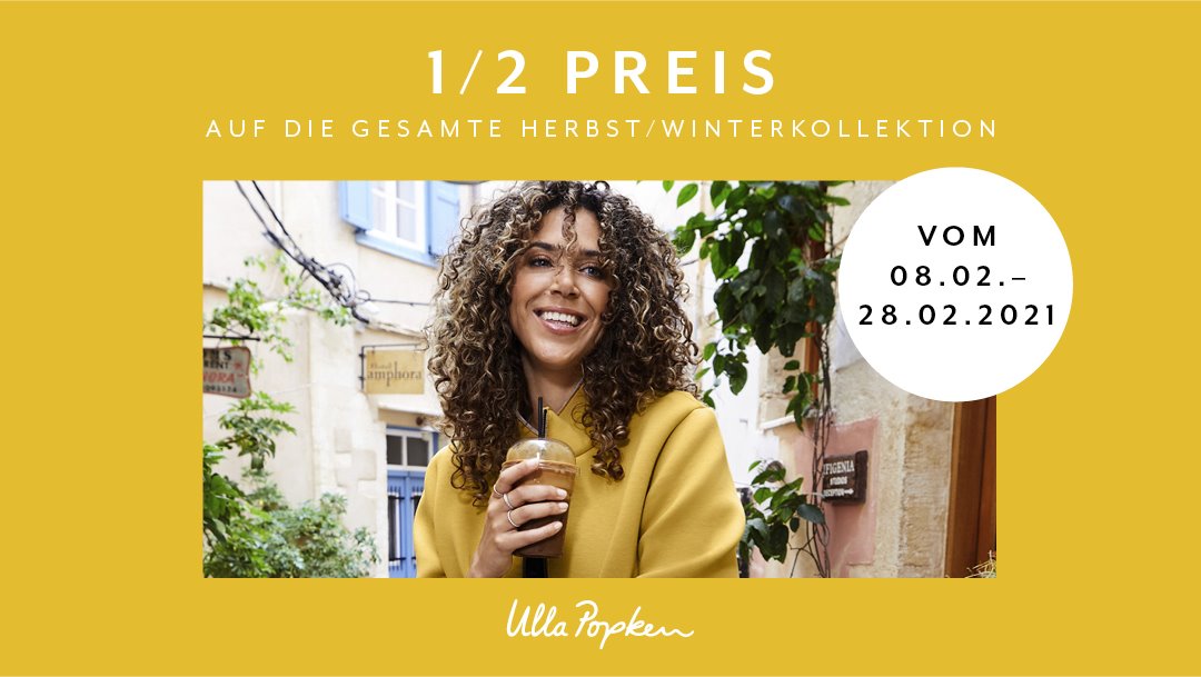 Ulla Popken: ½ Preis auf die Herbst/Winterkollektion Ulla Popken: ½ Preis auf die Herbst/Winterkollektion