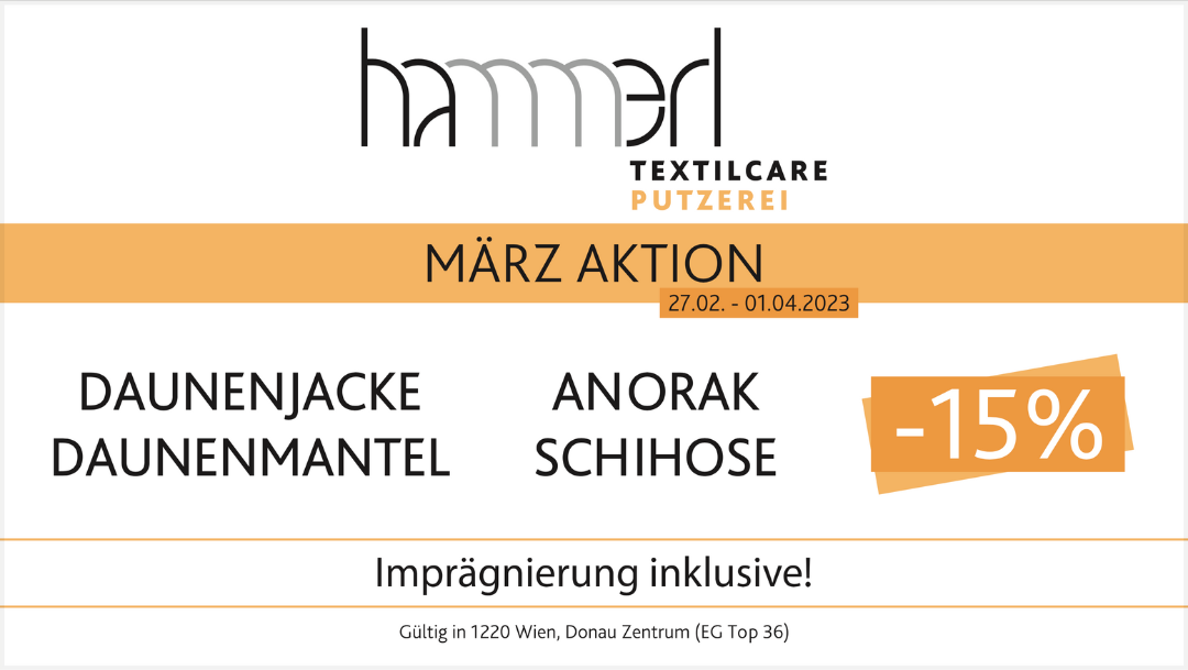 Hammerl Textilcare: März Aktion Hammerl Textilcare: März Aktion