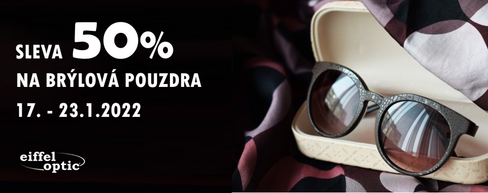 Brýlová pouzdra můžete u Eiffel optic zakoupit za polovinu! Brýlová pouzdra můžete u Eiffel optic zakoupit za polovinu!