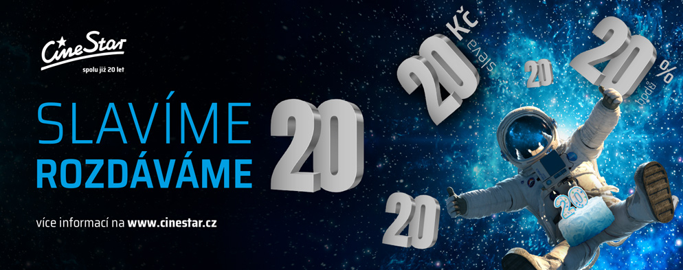 CineStar letos slaví 20. narozeniny a dárky budeme rozdávat vám – po celé prázdniny! CineStar letos slaví 20. narozeniny a dárky budeme rozdávat vám – po celé prázdniny!