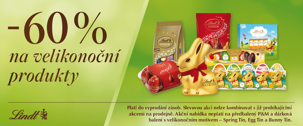 Velikonoční produkty se slevou 60% Velikonoční produkty se slevou 60%