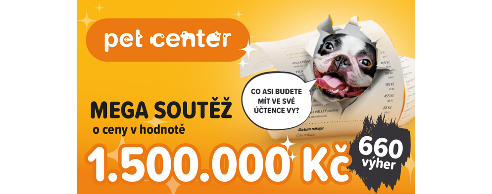 MEGA SOUTĚŽ s PetCenter právě startuje! MEGA SOUTĚŽ s PetCenter právě startuje!