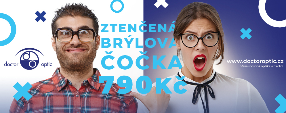 Ztenčená brýlová čočka jen za 790 Kč Ztenčená brýlová čočka jen za 790 Kč