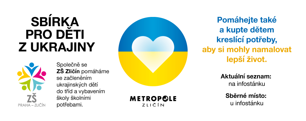 Metropole Zličín pomáhá Ukrajině. Metropole Zličín pomáhá Ukrajině.
