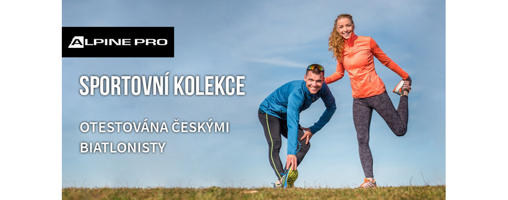 Sportovní kolekci ALPINE PRO otestovali biatlonisté Markéta Davidová a Michal Krčmář Sportovní kolekci ALPINE PRO otestovali biatlonisté Markéta Davidová a Michal Krčmář