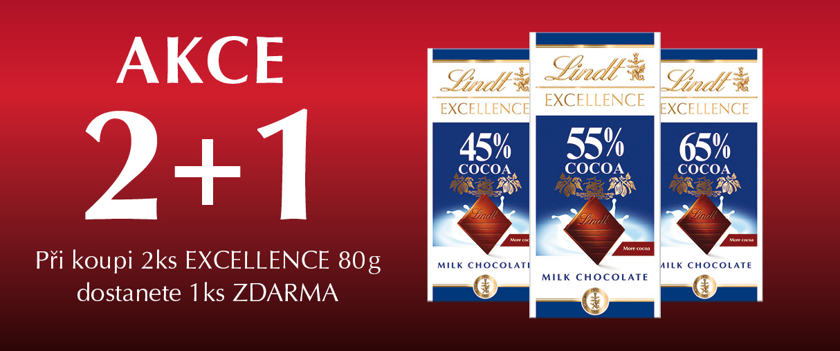 Excellenece 80g v nabídce 2+1 ZDARMA Excellenece 80g v nabídce 2+1 ZDARMA
