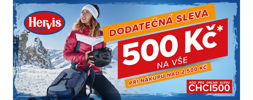 Využijte dodatečnou slevu 500 Kč na nákup na e-shopu Hervisu! Využijte dodatečnou slevu 500 Kč na nákup na e-shopu Hervisu!