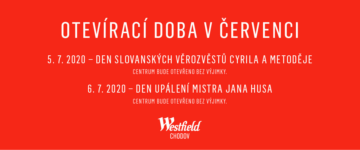 Otevírací doba v červenci Otevírací doba v červenci