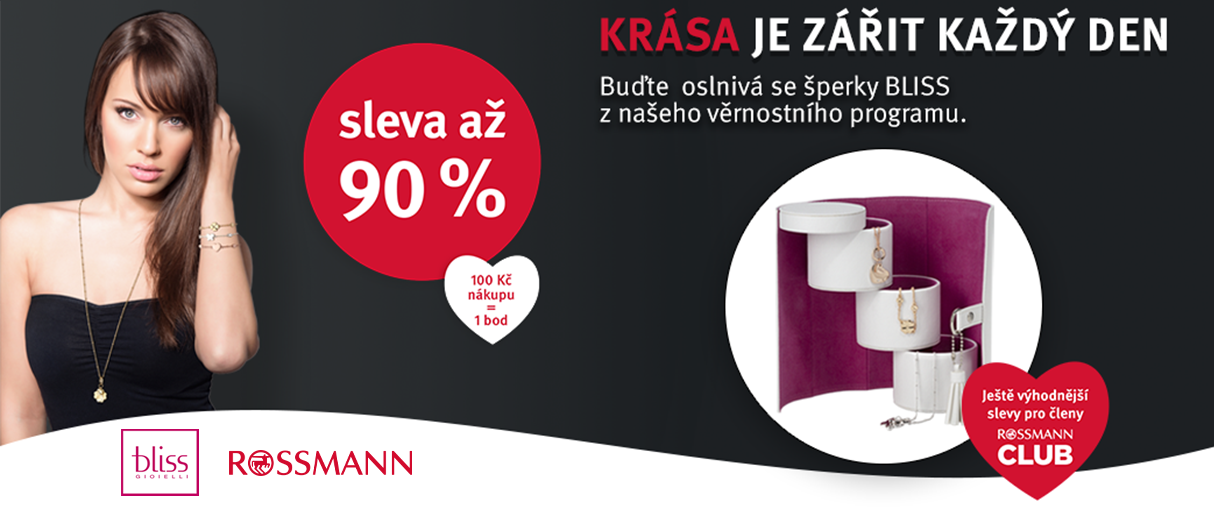 Až 90% SLEVA s novým věrnostním programem BLISS! Až 90% SLEVA s novým věrnostním programem BLISS!