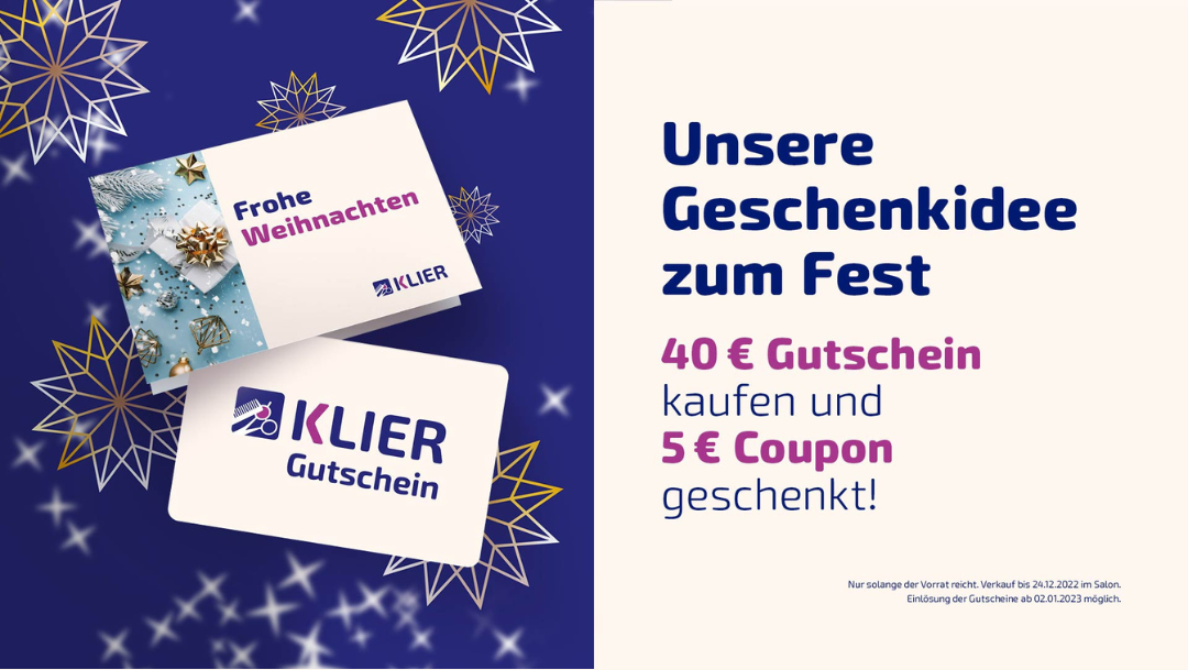 Klier Weihnachtsgutscheine Klier Weihnachtsgutscheine