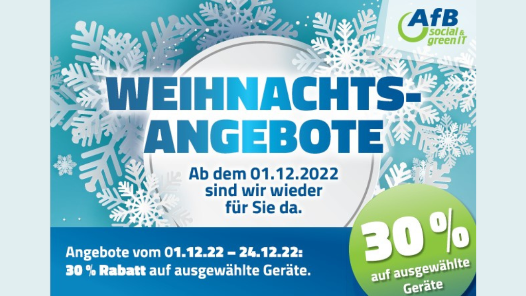 Weihnachtsangebote im AfB-Shop Weihnachtsangebote im AfB-Shop