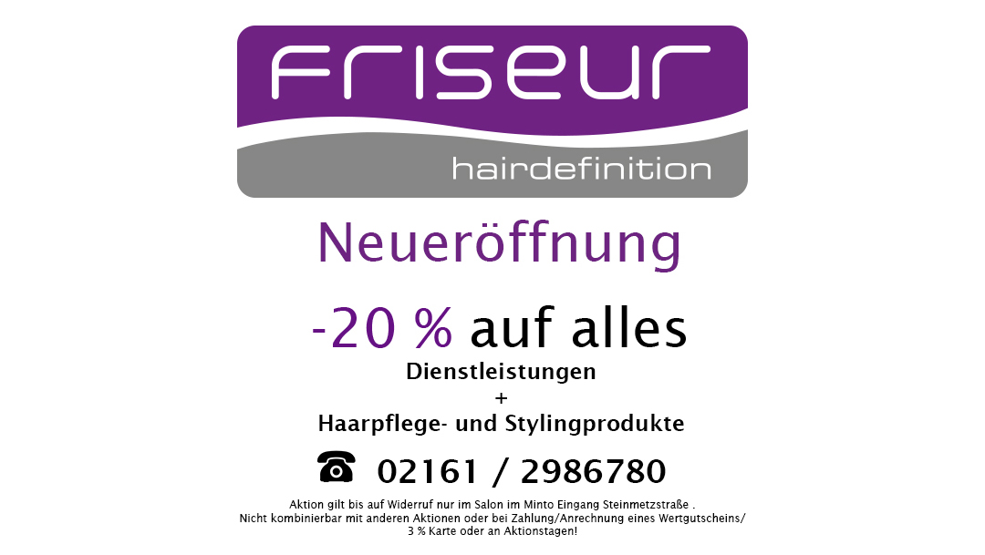 Eröffnungsangebot Hairdefinition Eröffnungsangebot Hairdefinition