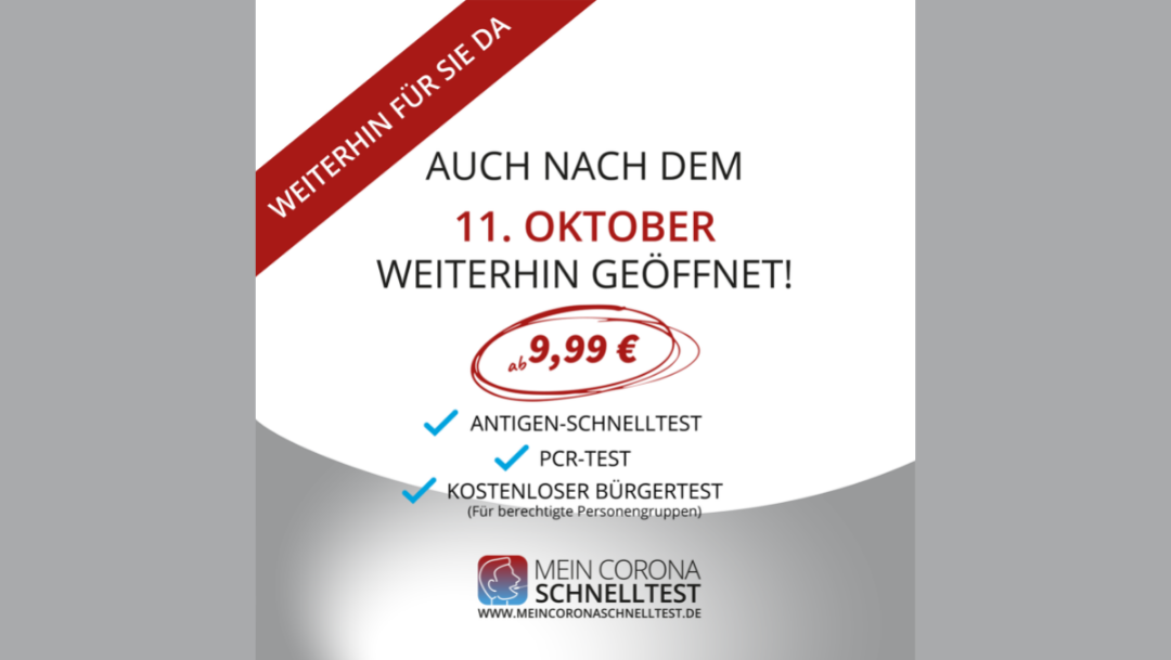 Auch nach dem 11. Oktober geöffnet Auch nach dem 11. Oktober geöffnet
