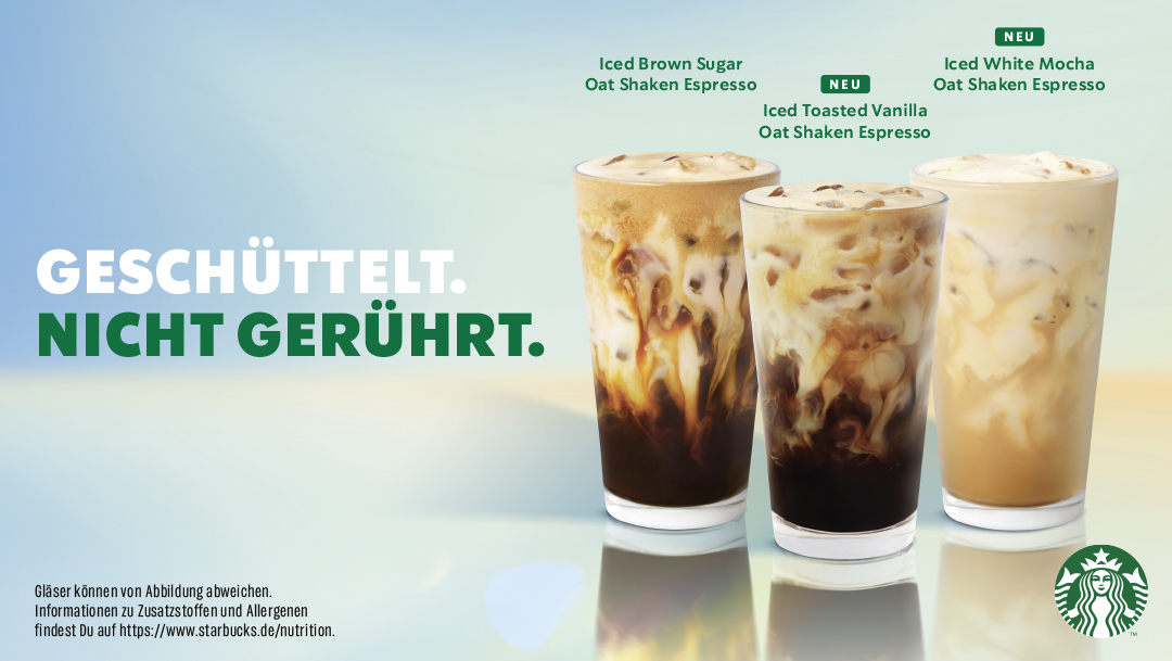 GESCHÜTTELT. NICHT GERÜHRT. GESCHÜTTELT. NICHT GERÜHRT.