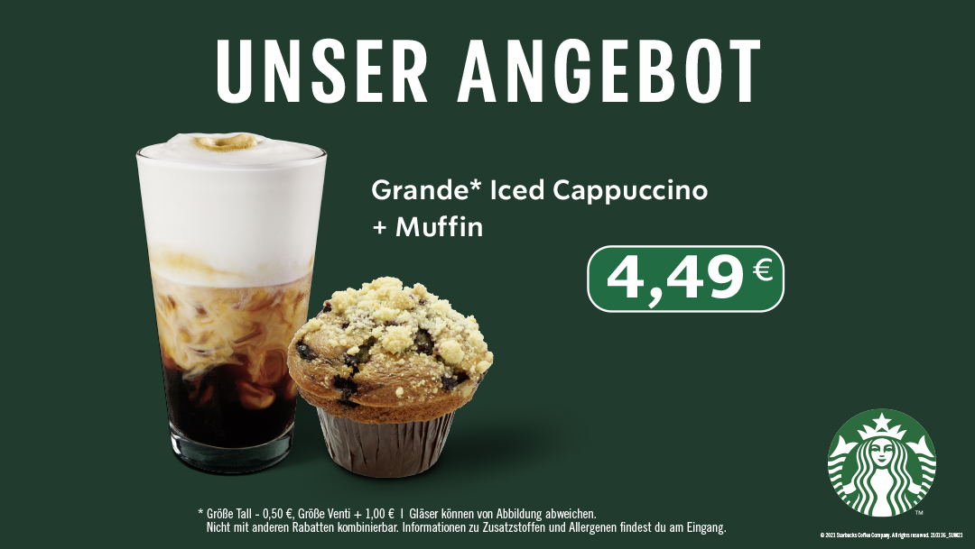 Iced Cappuccino + Muffin Iced Cappuccino + Muffin