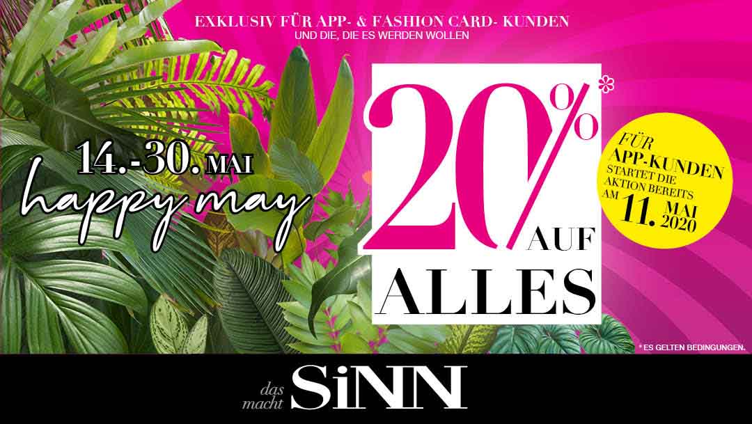 20% auf alles bei Sinn 20% auf alles bei Sinn