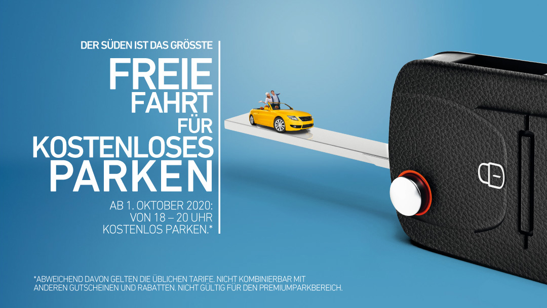 Kostenlos Parken ab 1. Oktober Kostenlos Parken ab 1. Oktober