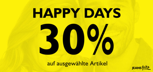 HAPPY DAYS bei Jeans Fritz HAPPY DAYS bei Jeans Fritz