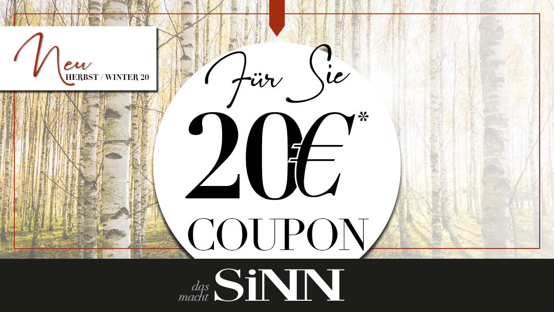 Herbst/ Winter Coupon Aktion bei SiNN Herbst/ Winter Coupon Aktion bei SiNN