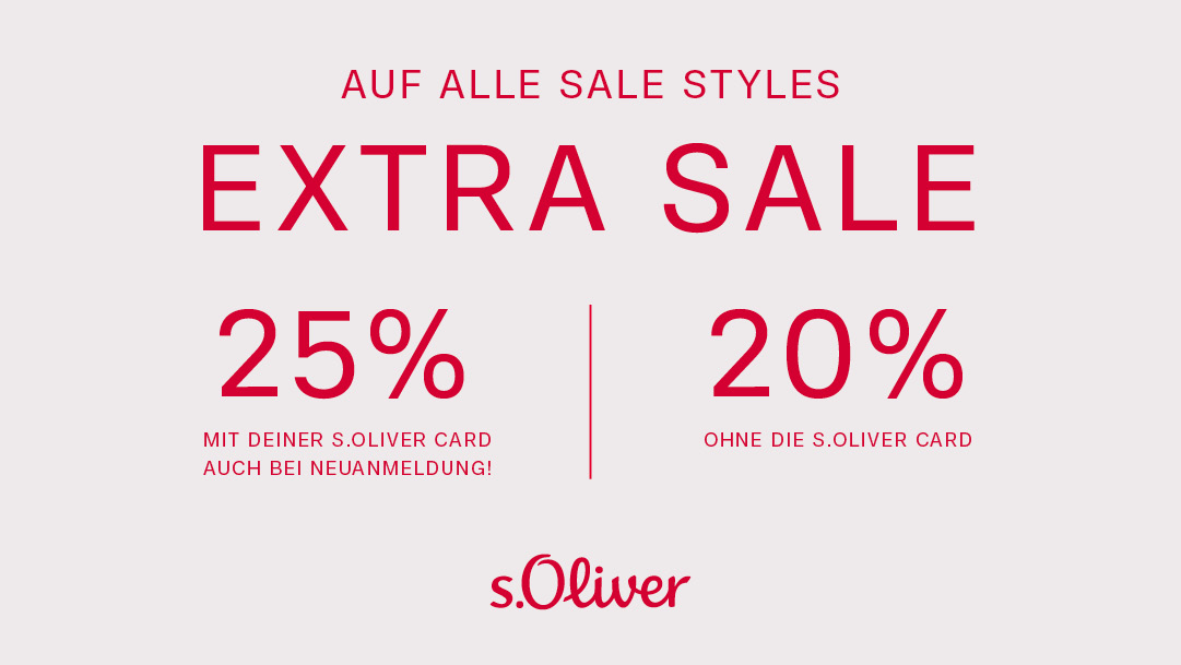 Extra Sale auf alle Sale Styles! Extra Sale auf alle Sale Styles!