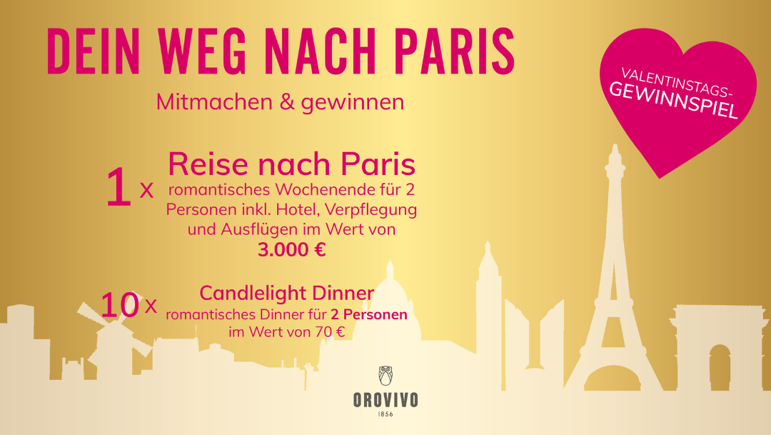 Gewinnspiel bei OROVIVO Gewinnspiel bei OROVIVO
