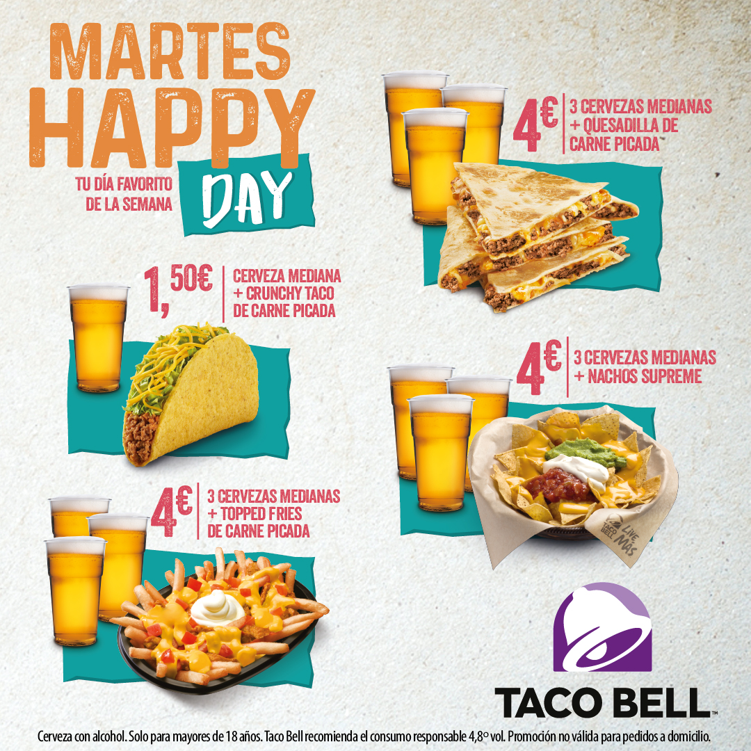 Promoción Taco Bell Hora Feliz Promoción Taco Bell Hora Feliz