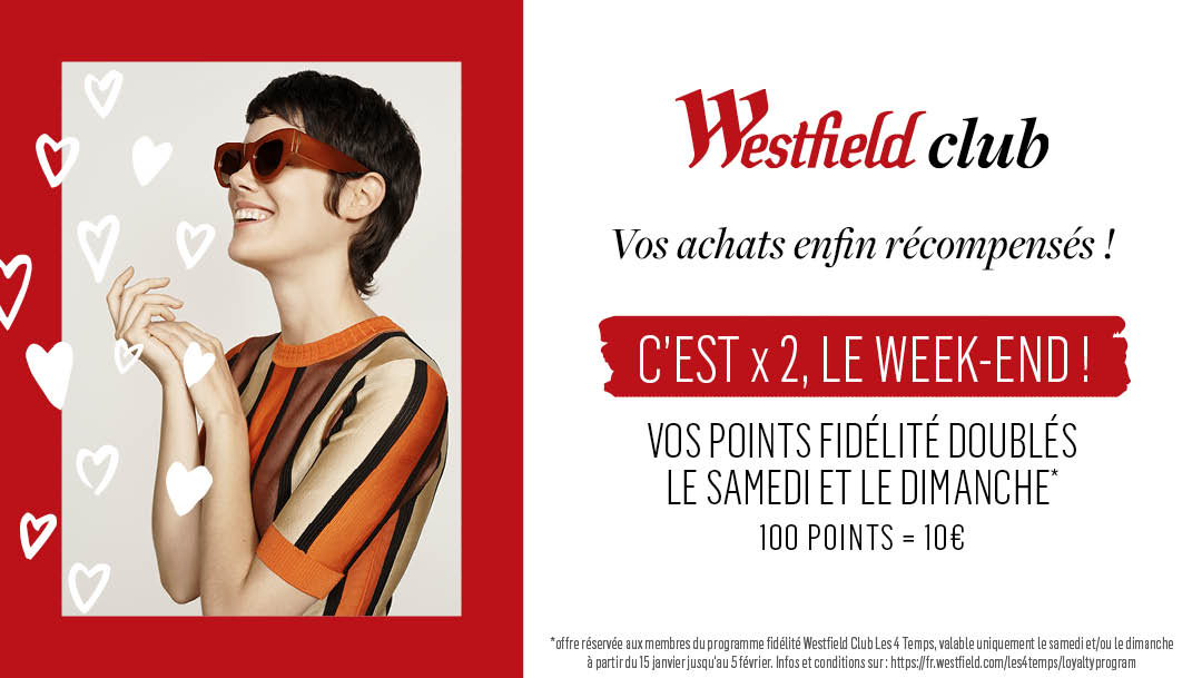 Vos points fidélité doublés le samedi et le dimanche ! Vos points fidélité doublés le samedi et le dimanche !
