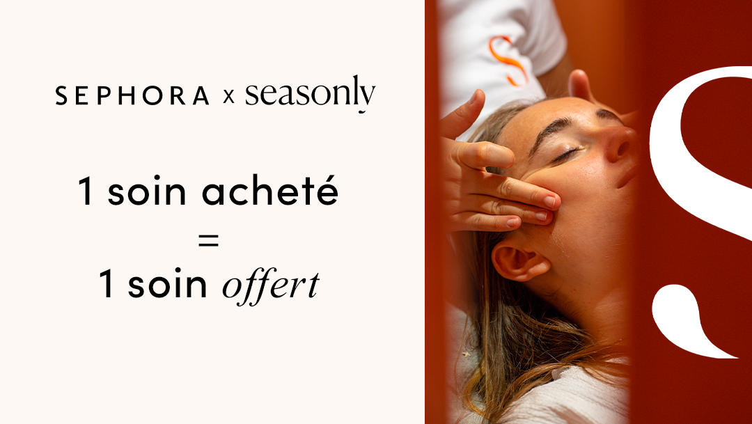 Découvrez les soins visages Seasonly avec 1 soin acheté = 1 soin offert ! Découvrez les soins visages Seasonly avec 1 soin acheté = 1 soin offert !