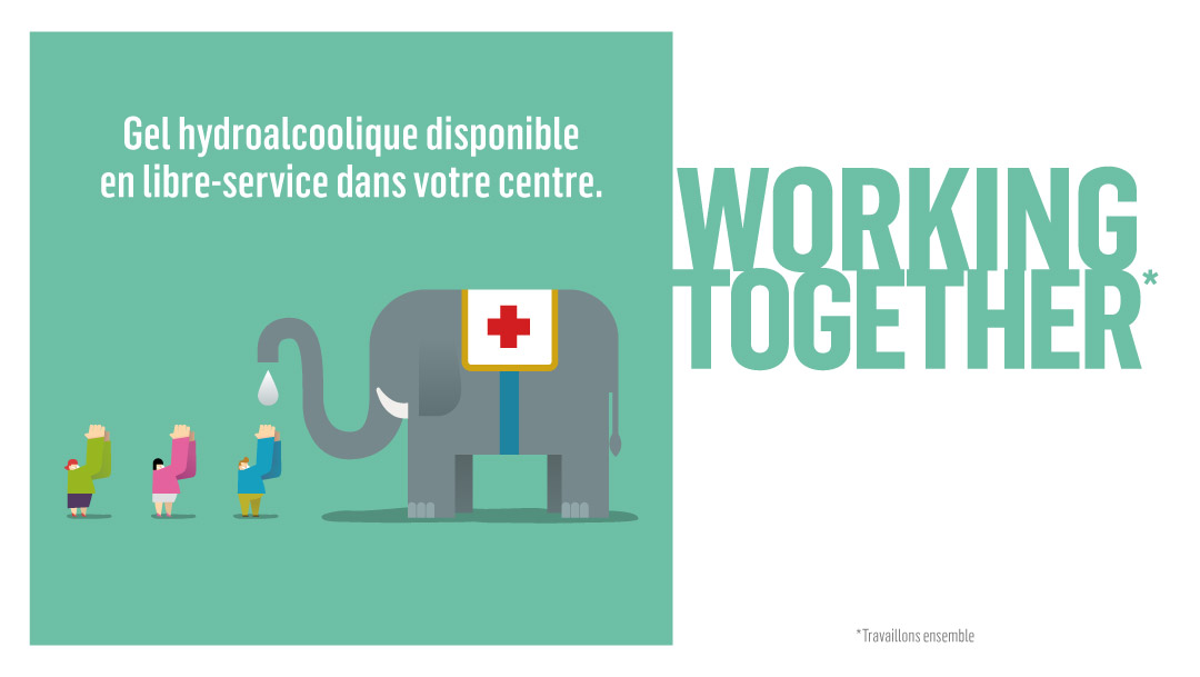 Gel hydroalcoolique disponible dans votre centre Gel hydroalcoolique disponible dans votre centre