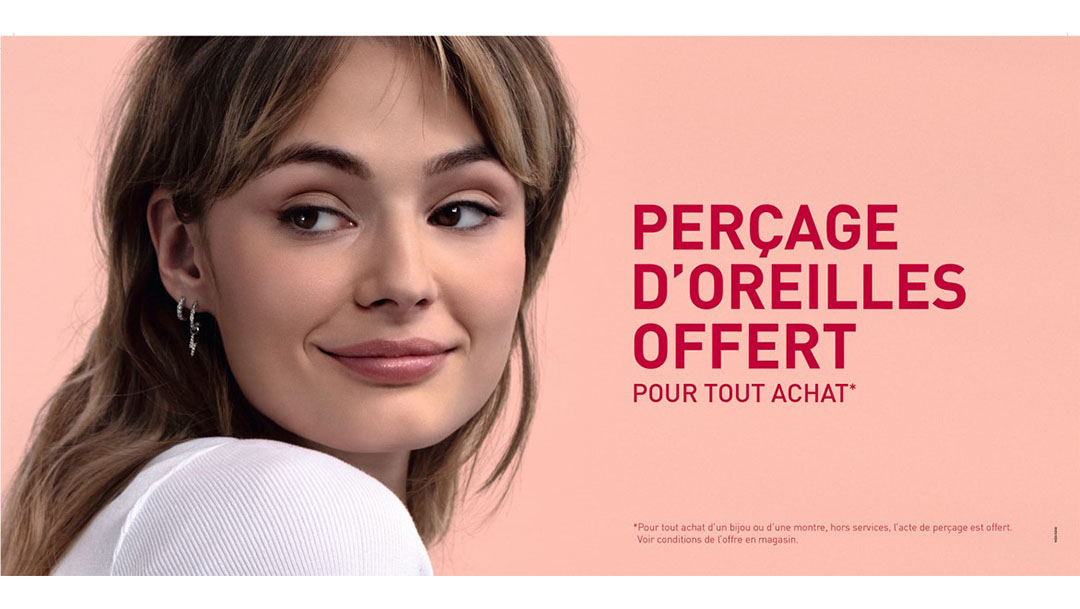Perçage d’oreilles offert pour tout achat ! Perçage d’oreilles offert pour tout achat !