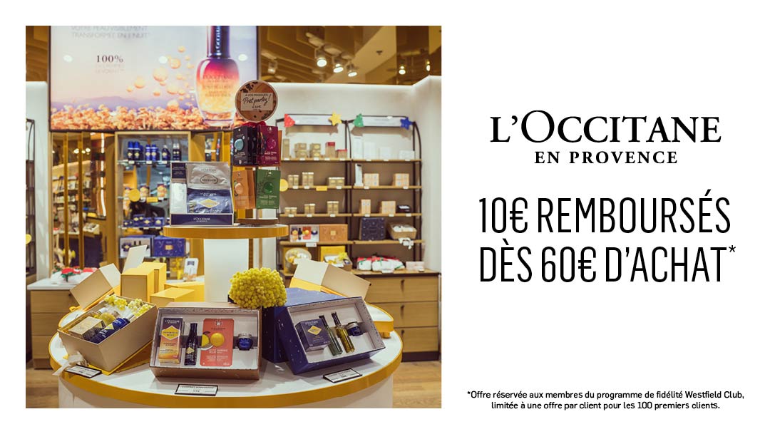 10€ remboursés chez l'Occitane ! 10€ remboursés chez l'Occitane !