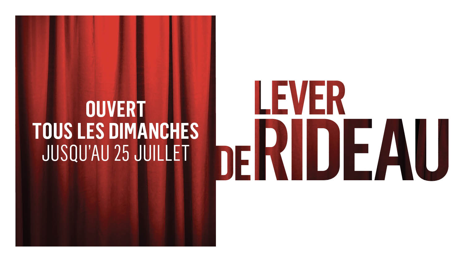 NOUS SOMMES OUVERTS TOUS LES DIMANCHES ! NOUS SOMMES OUVERTS TOUS LES DIMANCHES !