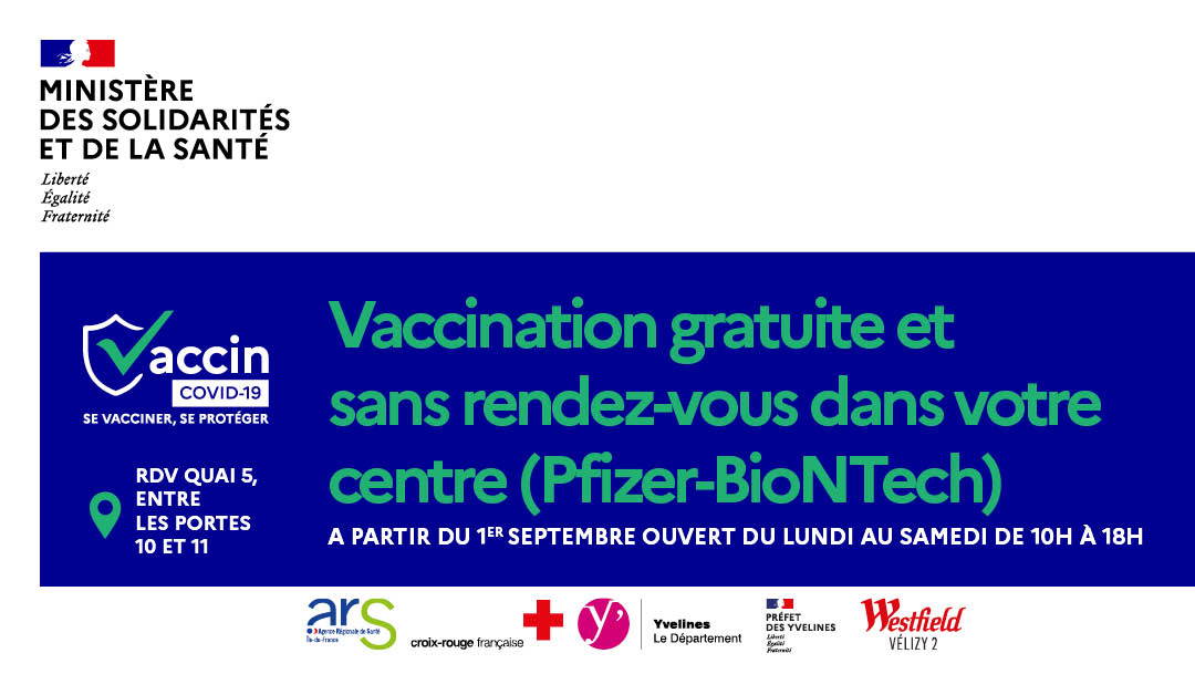 FAITES-VOUS VACCINER À WESTFIELD VÉLIZY 2 FAITES-VOUS VACCINER À WESTFIELD VÉLIZY 2