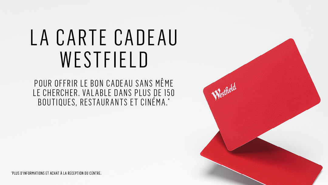 LA CARTE CADEAU WESTFIELD VÉLIZY 2 EST DISPONIBLE À LA VENTE EN LIGNE ! LA CARTE CADEAU WESTFIELD VÉLIZY 2 EST DISPONIBLE À LA VENTE EN LIGNE !