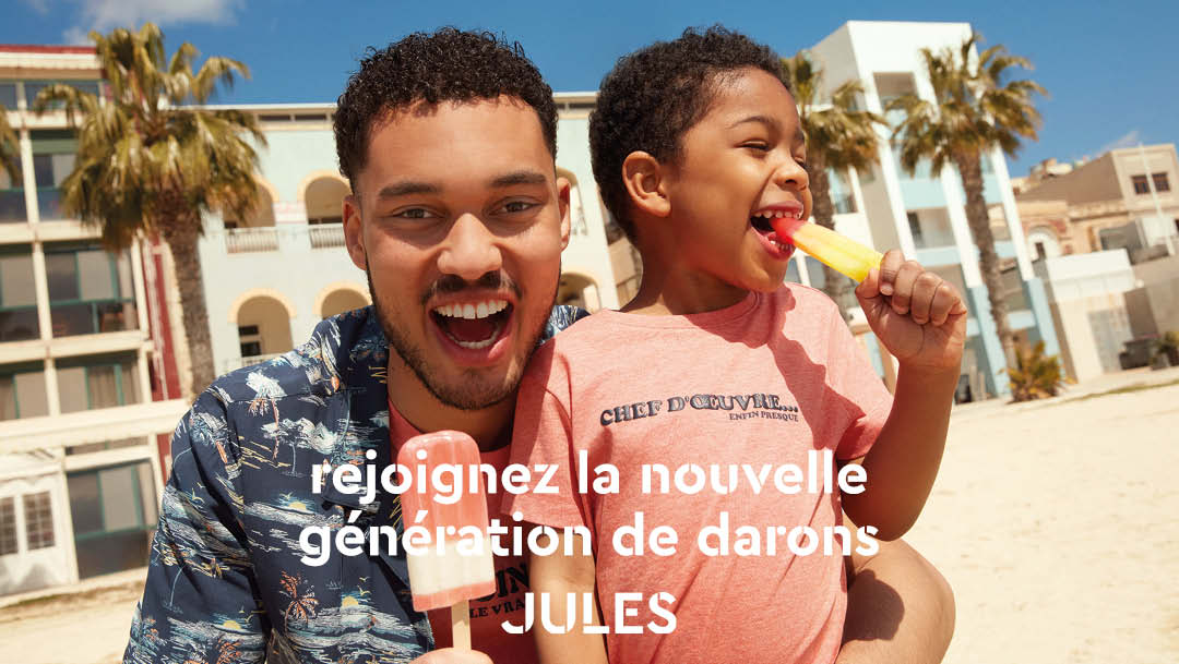 La nouvelle génération de papa débarque dans votre boutique Jules ! La nouvelle génération de papa débarque dans votre boutique Jules !