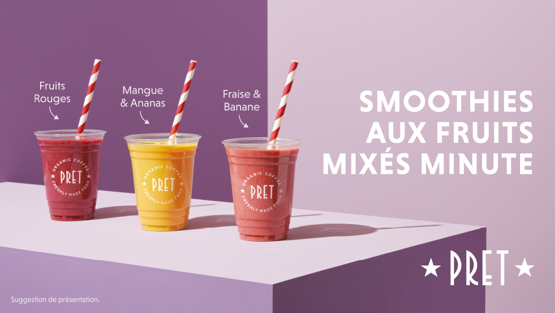 Testez les nouvelles boissons estivales chez Prêt à Manger ! Testez les nouvelles boissons estivales chez Prêt à Manger !