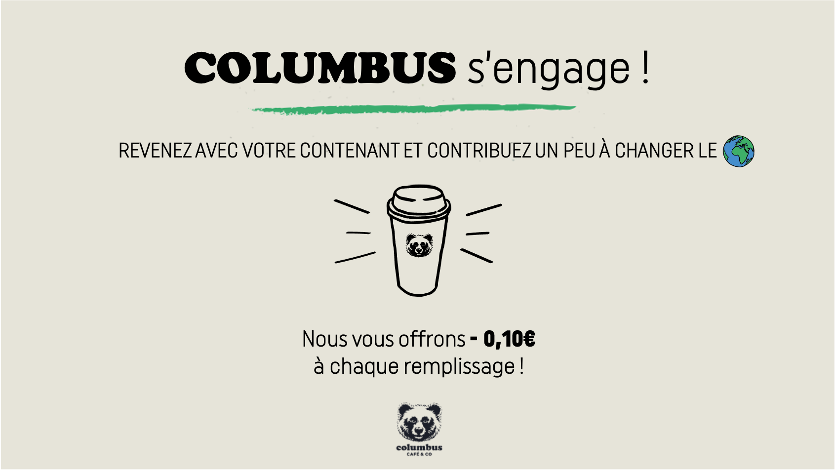 Columbus s'engage pour la planète Columbus s'engage pour la planète