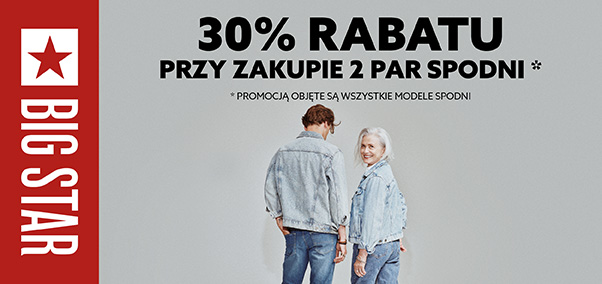 Spodnie BIG STAR na każdą pogodę o 30% taniej Spodnie BIG STAR na każdą pogodę o 30% taniej
