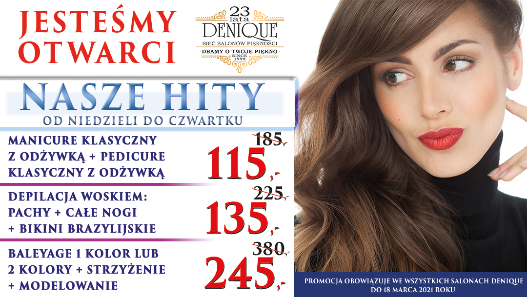 Hity cenowe od niedzieli do czwartku w Denique Hity cenowe od niedzieli do czwartku w Denique