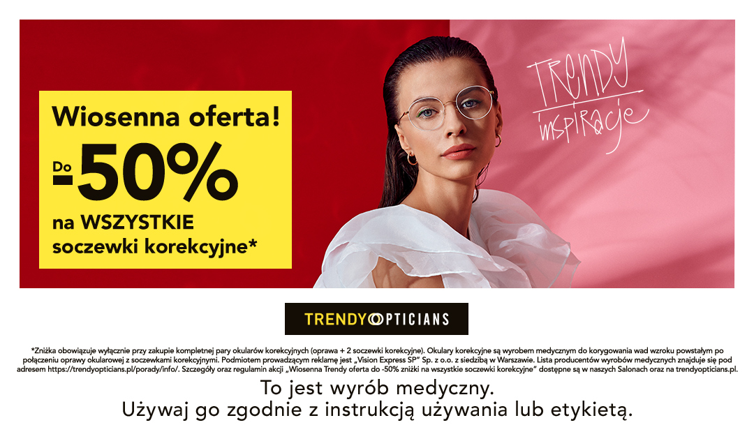 Do -50% zniżki na wszystkie soczewki korekcyjne!