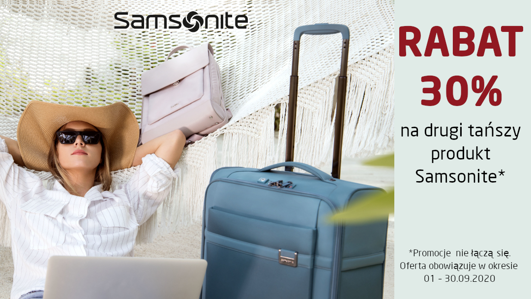 Rabat 30% na drugi produkt w Samsonite Rabat 30% na drugi produkt w Samsonite