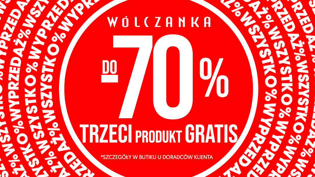 Wyprzedaż do -70% w butiku Wólczanka Wyprzedaż do -70% w butiku Wólczanka