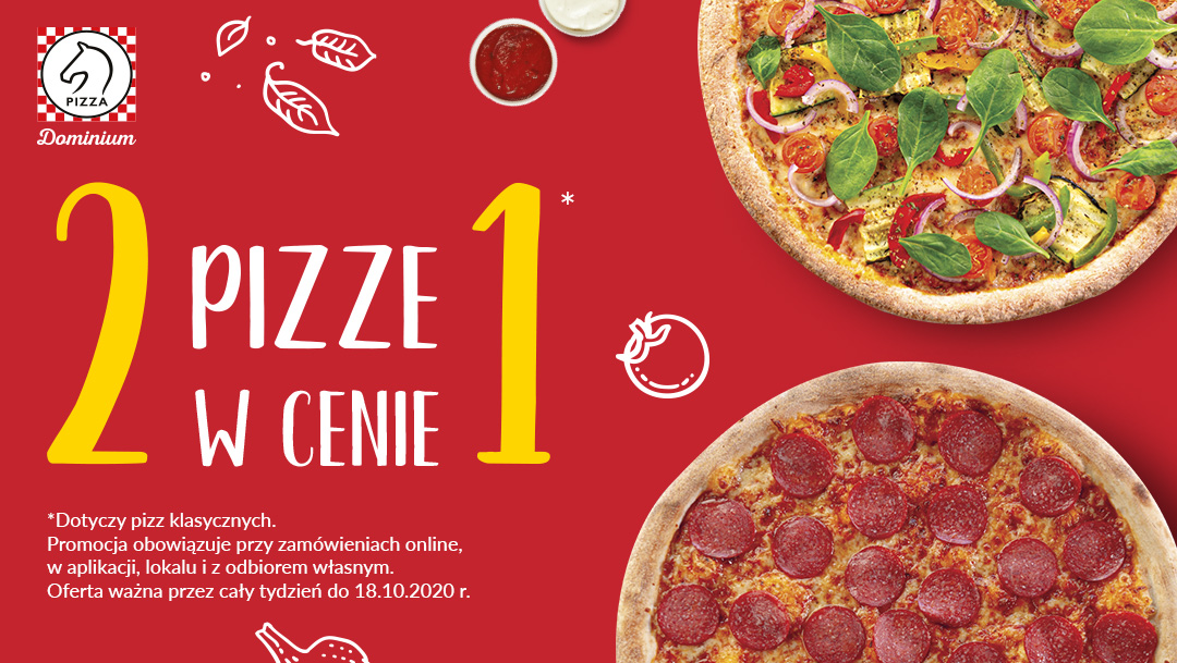 2 PIZZE W CENIE 1 w Pizza Dominium 2 PIZZE W CENIE 1 w Pizza Dominium