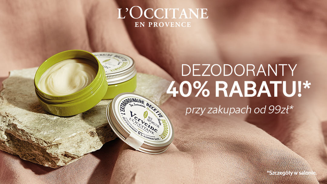 40% rabatu na Twój ulubiony dezodorant! 40% rabatu na Twój ulubiony dezodorant!