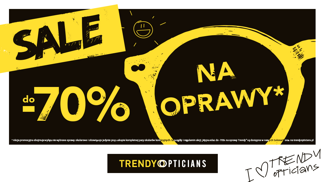 Letnia wyprzedaż w salonach Trendy Opticians! Letnia wyprzedaż w salonach Trendy Opticians!