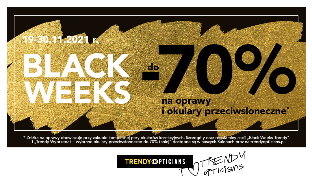 Black Weeks! Do 70% taniej Black Weeks! Do 70% taniej