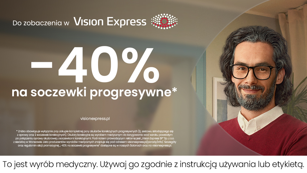 -40% na soczewki progresywne*